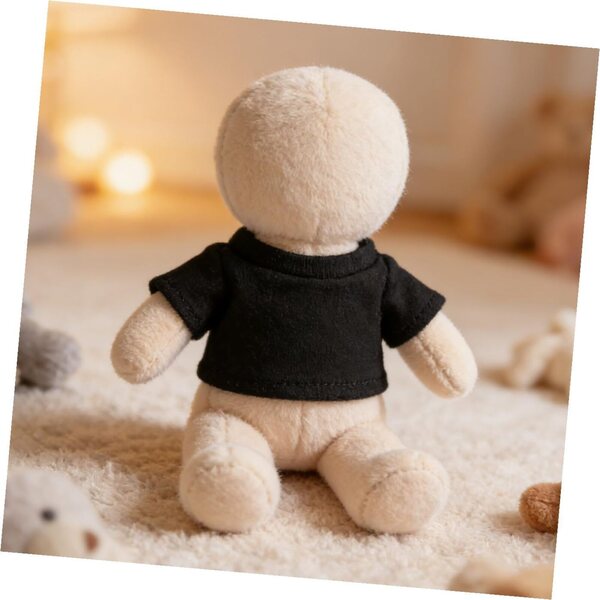 Beaupretty 4 Baumwoll-T-Shirts für 20-cm-Puppen, schwarz und weiß, kurze Ärmel