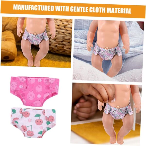 Set mit 2 Culottes für 18-Zoll-Puppen aus waschbarem Stoff, Rollenspielzubehör