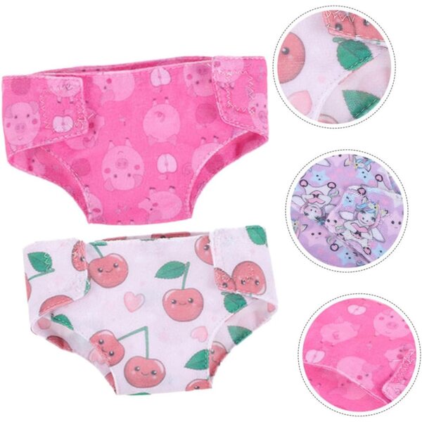 Set mit 2 Culottes für 18-Zoll-Puppen aus waschbarem Stoff, Rollenspielzubehör
