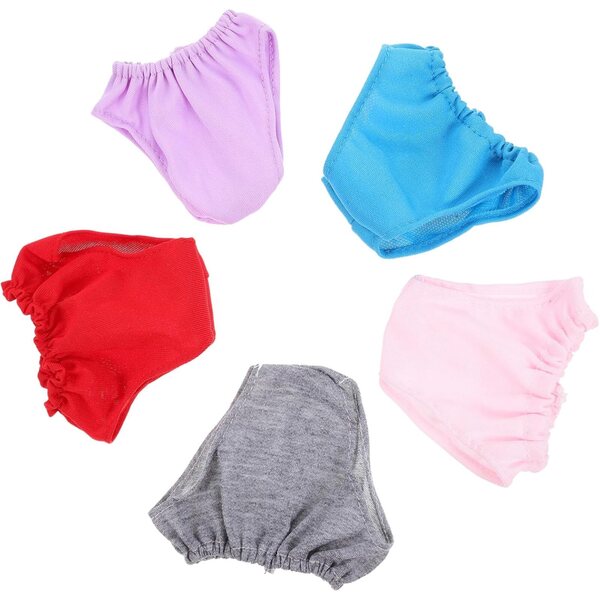 Set mit 5 Miniatur-Culottes für Stoffpuppen – Modeaccessoires für DIY-Puppen
