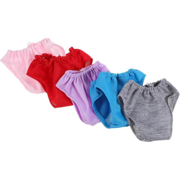 Set 5 Culottes per Bambole – Accessori di Moda per Gioco di Simulazione Bambini