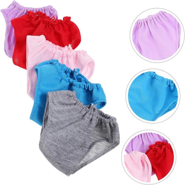Set 5 Culottes per Bambole – Accessori di Moda per Gioco di Simulazione Bambini