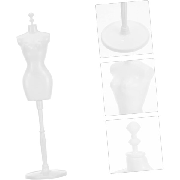 Set mit 6 Schaufensterpuppen für Puppenkleidung aus ABS Presentoir White Mini Stable Support