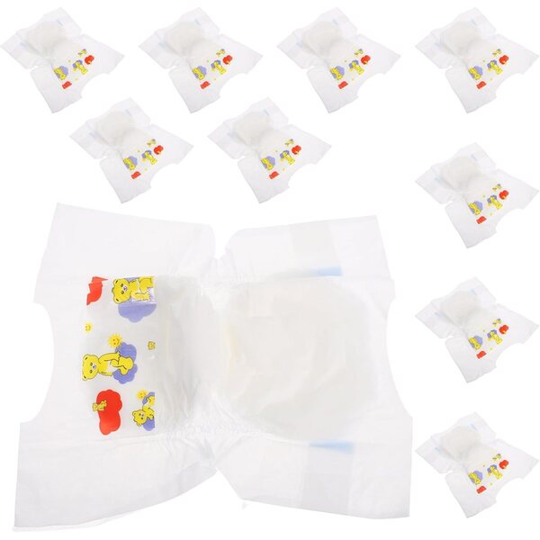 10 Couches Riutilizzabili per Bambole - Accessori Mini per Giochi Educativi e di Ruolo