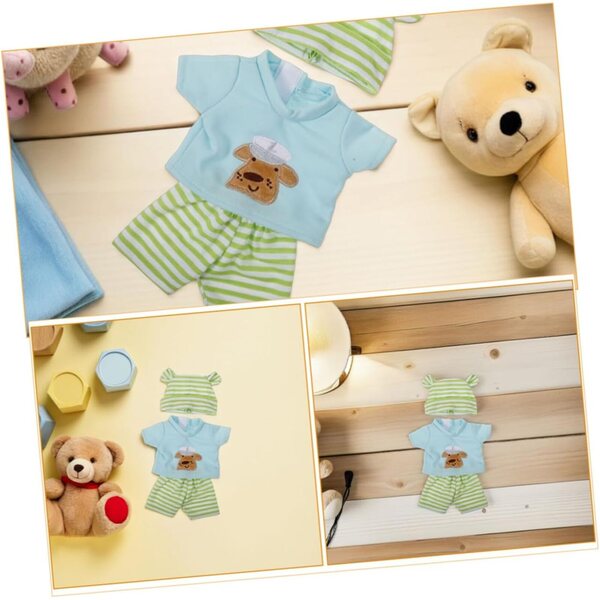Set mit 2 Ensemble-Kleidung für 10-Zoll-Puppen | HONITANO Gestreiftes Sweatshirt und Shorts