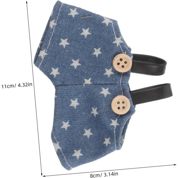 ERINGOGO Set 3 Salopettes Denim per Bambole e Peluche - Abiti Kawaii DIY