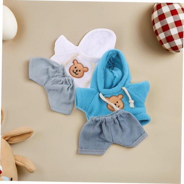ERINGOGO Set 4 Pezzi Hoodie e Jeans in Cotone per Peluche e Bambole 8-20 cm