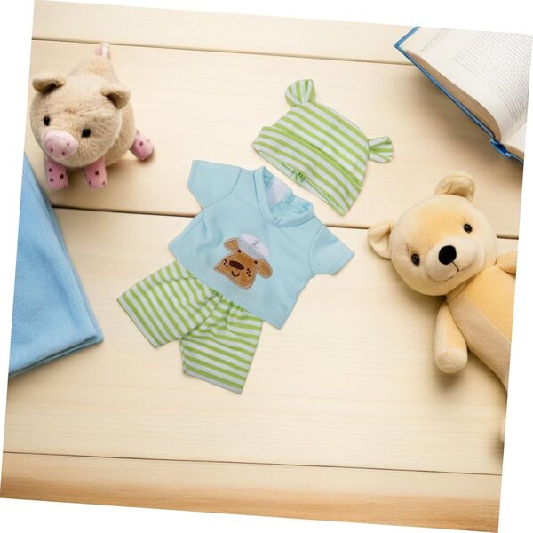Vaguelly 2 Set di Abbigliamento in Cotone a Righe per Bambole 10 Pollici