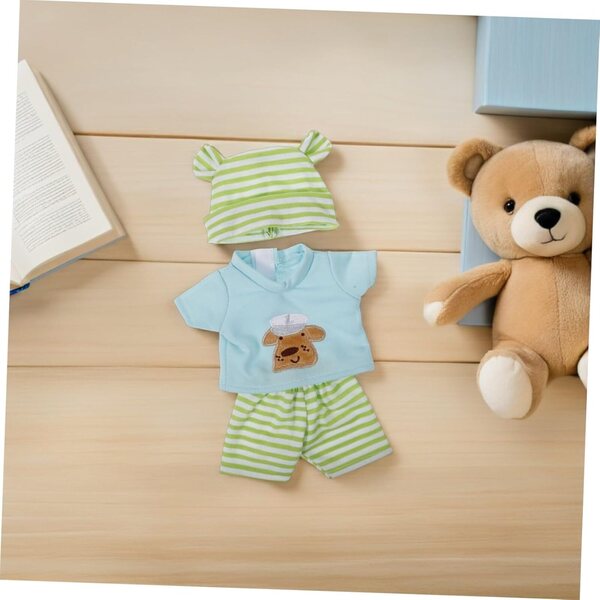 Vaguelly 2 Set di Abbigliamento in Cotone a Righe per Bambole 10 Pollici