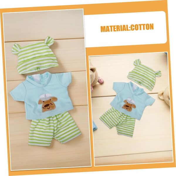 Vaguelly 2 Set di Abbigliamento in Cotone a Righe per Bambole 10 Pollici