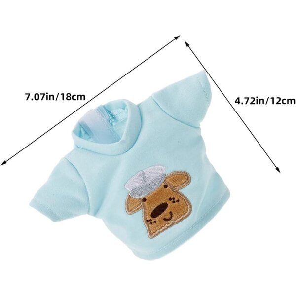 ERINGOGO 2 Completi Abiti a Righe in Cotone con Cappello per Bambole da 10 Pollici