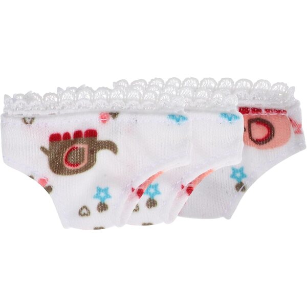 WOONEKY 3 Mini-Culottes Bianche in Tessuto Leggero per Bamboles - Accessori Costume