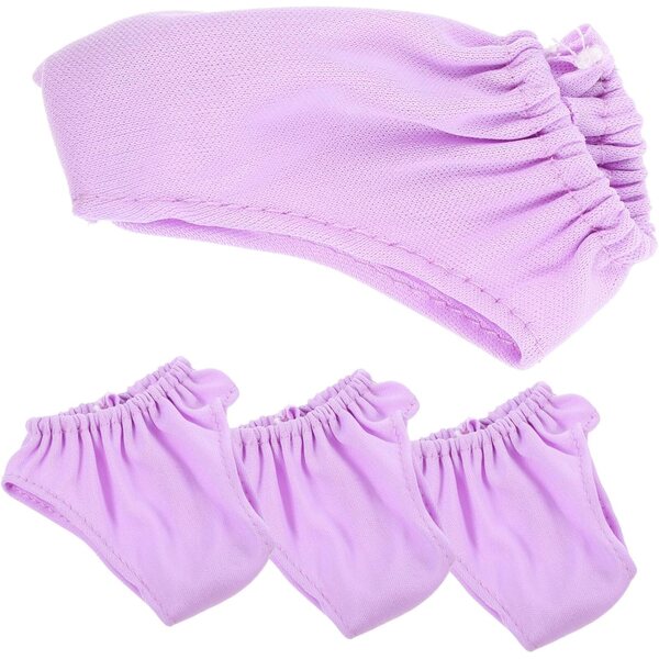 Set mit 4 lila Stoff-Culottes für 18-Zoll-Puppen – verstellbare Puppen-Slips