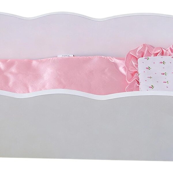 Letto a Dondolo in Legno per Bambole con Cuscino e Tappetino - Gioco di Ruolo Creativo per Bambini