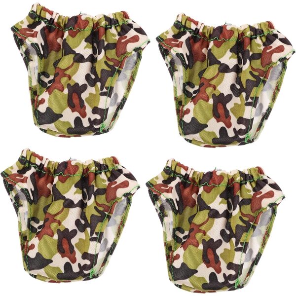 Set 4 Sottovesti in Tessuto per Piccole Bambole con Bretelle Regolabili Camouflage