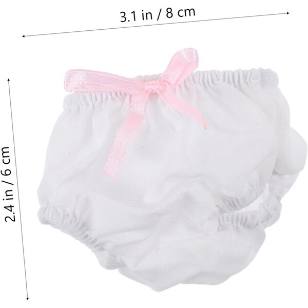 Hohopeti Set 2 Culottes Bianche Miniature per Bamboles 15-20 cm Accessori Vestiti
