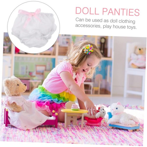 Hohopeti Set 2 Culottes Bianche Miniature per Bamboles 15-20 cm Accessori Vestiti