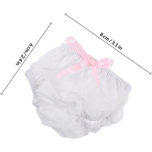 Hohopeti Set 2 Culottes Bianche Miniature per Bamboles 15-20 cm Accessori Vestiti