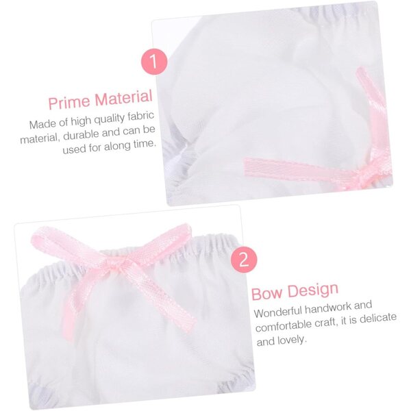 Hohopeti Set 2 Culottes Bianche Miniature per Bamboles 15-20 cm Accessori Vestiti