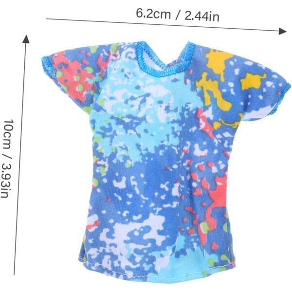 Set mit 4 männlichen Sommerkleidungsstücken für 11,5-Zoll-Puppen aus waschbarem und weichem Stoff