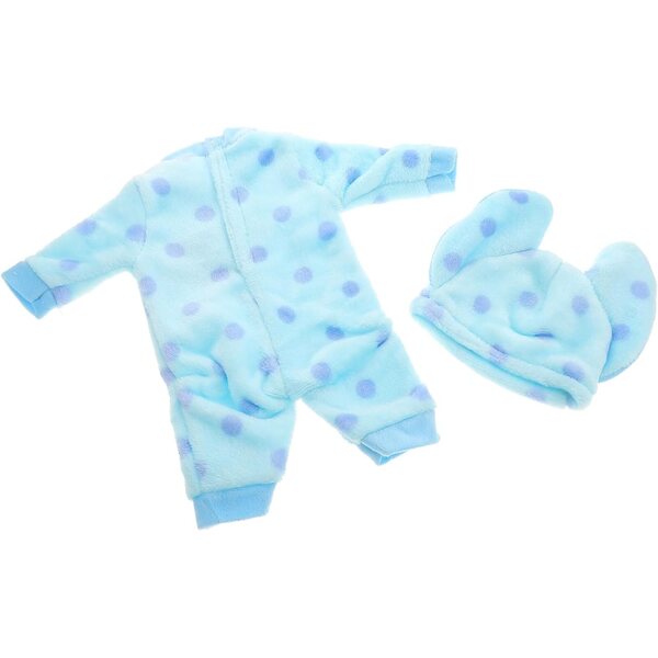 WOONEKY Pigiama per Bambola in Peluche Blu Cielo, Morbido e Facile da Cambiare