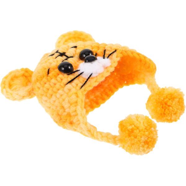 Mini cappelli tricotati per bambole BJD in filato colorato con design animali