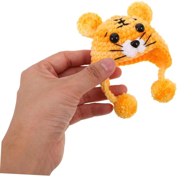 Mini cappelli tricotati per bambole BJD in filato colorato con design animali