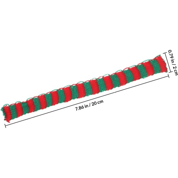 Set 30 Mini Sciarpe Natalizie Rosso, Verde e Bianco per Pupazzi e Decorazioni