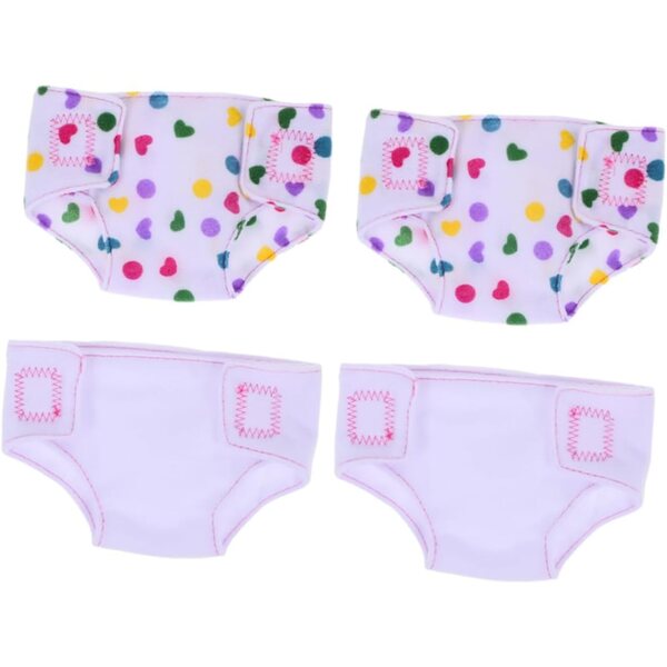 Set 4 Couches Lavabili per Bamboles - Accessori Sicuri e Riutilizzabili per Bambine