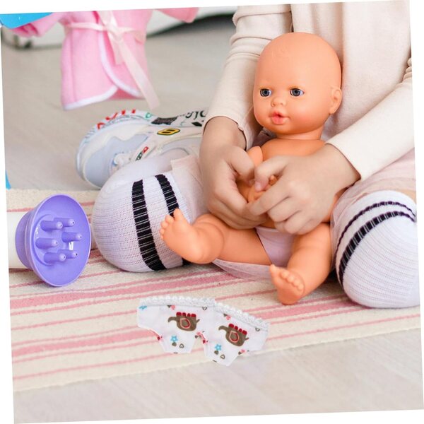 Atmungsaktive weiße Mini-Hosen für Puppen, Set mit 3 praktischen und zarten Stoffaccessoires