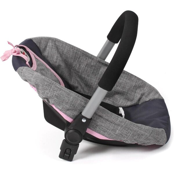 Bayer Chic 2000 Seggiolino Auto per Bambole con Adattatore per Passeggino, Grigio Blu