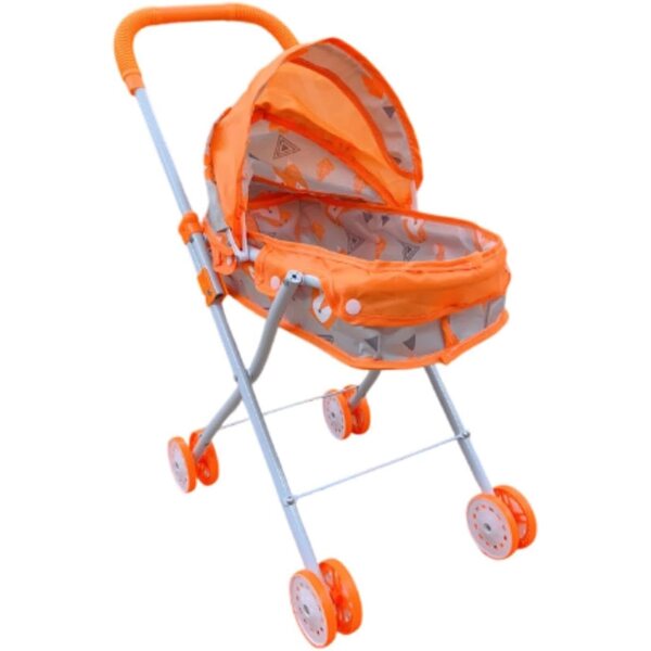 Zusammenklappbarer Puppenwagen aus Metall – Lernspielzeug und Puppenhausdekoration