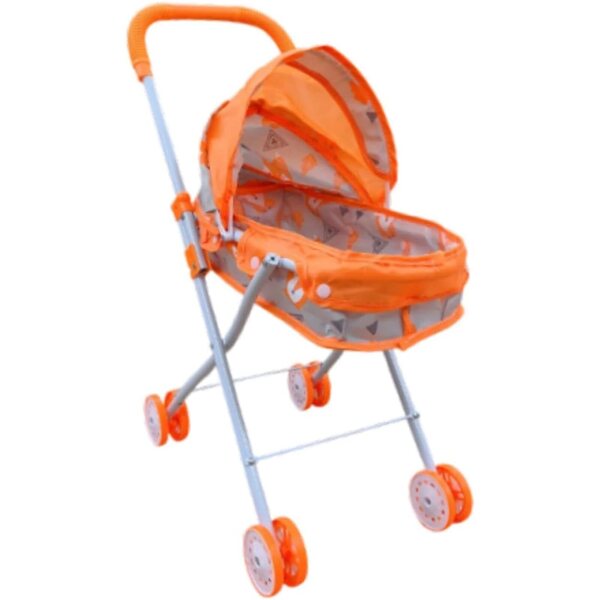 Zusammenklappbarer Puppenwagen aus Metall – Lernspielzeug und Puppenhausdekoration