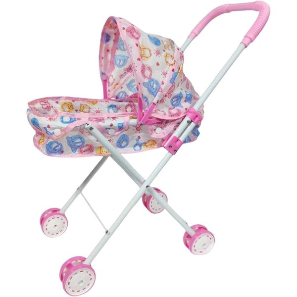 Fenteer Eisentuch Klapppuppe Kinderwagen Baby Rollenspiel Spielzeug