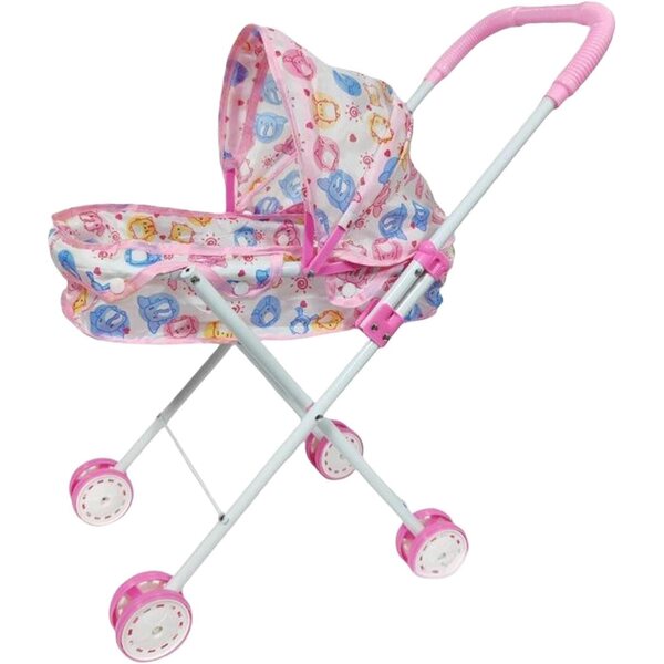 Fenteer Eisentuch Klapppuppe Kinderwagen Baby Rollenspiel Spielzeug