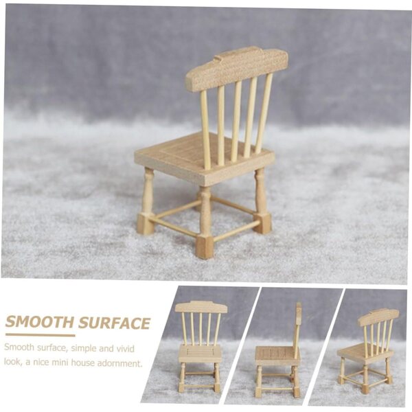 Mini Sedia in Legno per Casa delle Bambole - Decorazione e Accessorio Miniatura