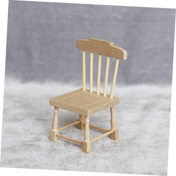 Mini Sedia in Legno per Casa delle Bambole - Decorazione e Accessorio Miniatura