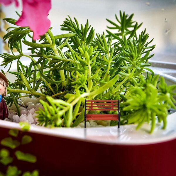Set 4 Panchine Miniatura ERINGOGO per Casa delle Bambole e Scenari Creativi