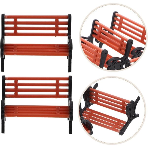 Set 4 Panchine Miniatura ERINGOGO per Casa delle Bambole e Scenari Creativi