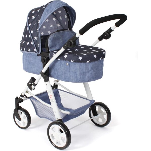 Bayer Chic 2000 Nele – 2 in 1 Kombi-Kinderwagen für Puppen bis 50 cm Marineblau
