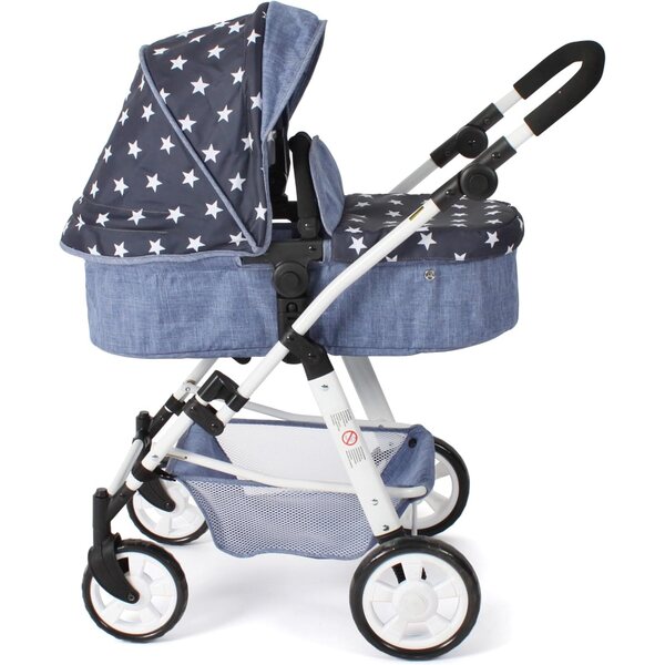 Bayer Chic 2000 Nele – 2 in 1 Kombi-Kinderwagen für Puppen bis 50 cm Marineblau