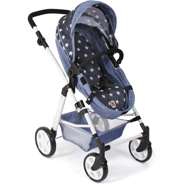 Bayer Chic 2000 Nele – 2 in 1 Kombi-Kinderwagen für Puppen bis 50 cm Marineblau