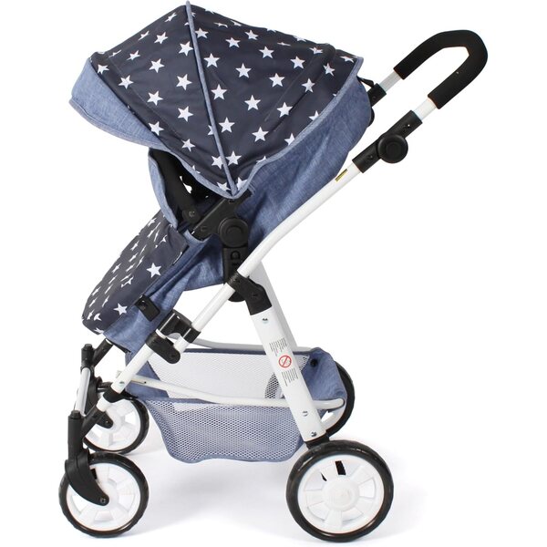 Bayer Chic 2000 Nele – 2 in 1 Kombi-Kinderwagen für Puppen bis 50 cm Marineblau