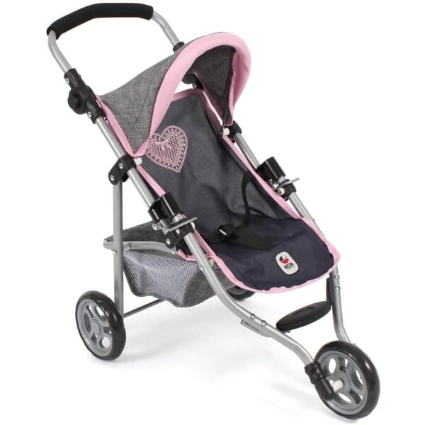Bayer Chic 2000 Poussette Lola für Puppen mit verstellbarem Griff und Zubehör 33-62 cm