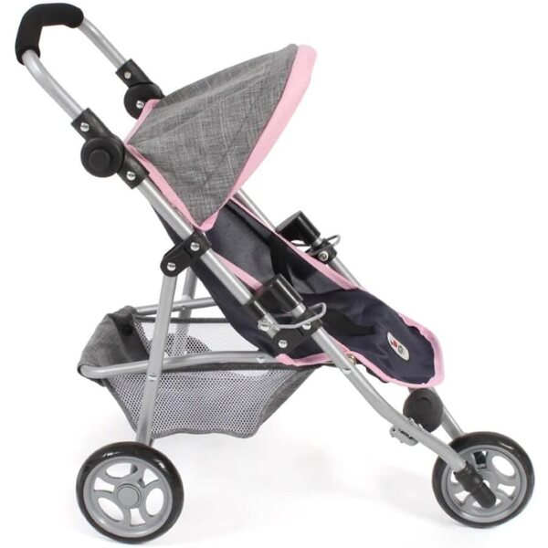 Bayer Chic 2000 Poussette Lola für Puppen mit verstellbarem Griff und Zubehör 33-62 cm