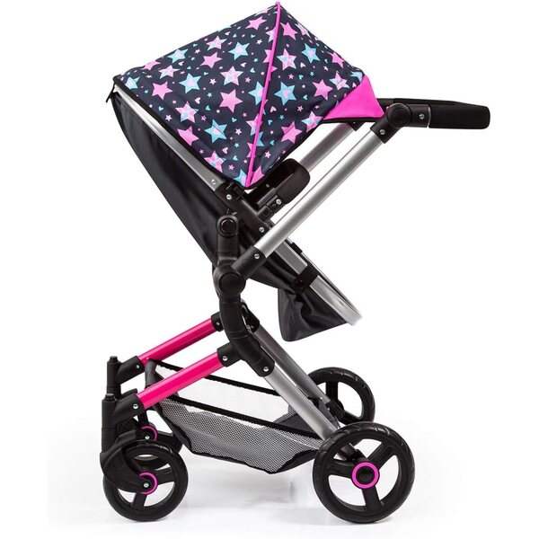 Landau Neo Vario für Puppen bis 52 cm, faltbar mit verstellbarem Griff und Tasche