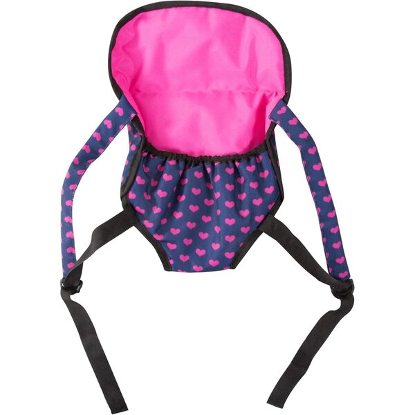 Bayer Design Puppenwagen mit Reisebett und Zubehör – Blau/Pink
