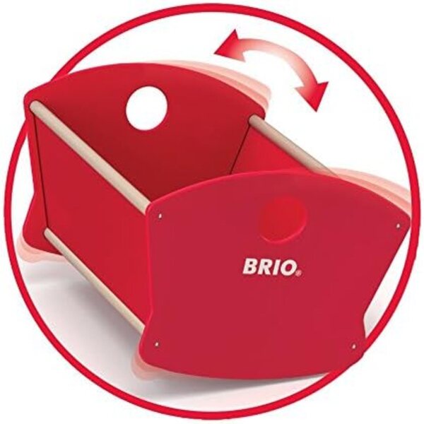 BRIO Berceau aus Holz für 30 cm große Puppen mit FSC-Schaukelmechanismus
