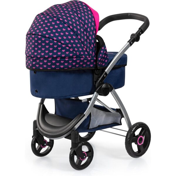 City Max Bayer Design Puppen-Poussette mit verstellbarem Griff und drehbaren Rädern