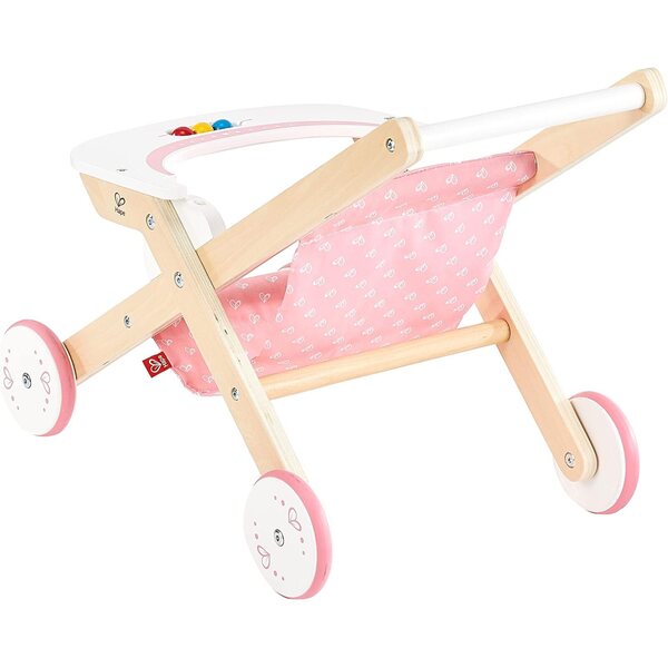 Hape Classic Pousseur für Puppen – Spielzeug-Kinderwagen für Kinder ab 3 Jahren